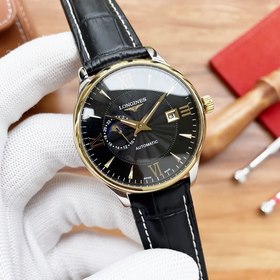 Longines  Звездные часы Элитные мужские часы Ремешок ： натураль