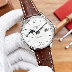 Longines  Звездные часы Элитные мужские часы Ремешок ： натураль