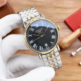Longines Элитные мужские часы с тремя стрелками, лаконичный дизай