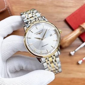 Longines Элитные мужские часы 【Ремешок】 ： ремешок из натуральной