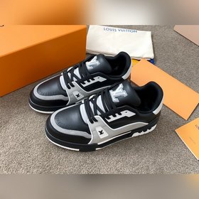 LV Trainer Спортивные кроссовки для пар Изготовлены из кожи по ин