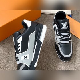 LV Trainer Спортивные кроссовки для пар Изготовлены из кожи по ин