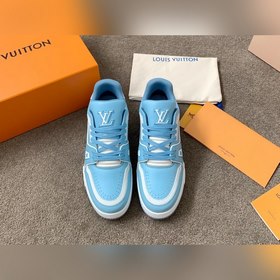 LV Trainer Спортивные кроссовки для пар Изготовлены из кожи по ин