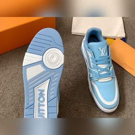 LV Trainer Спортивные кроссовки для пар Изготовлены из кожи по ин