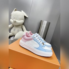 Спортивные кроссовки LV Time Out Классическая форма из гладкой ко