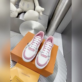 Спортивные кроссовки LV Time Out Классическая форма из гладкой ко