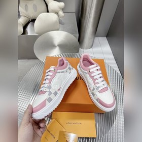 Спортивные кроссовки LV Time Out Классическая форма из гладкой ко