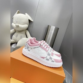 Спортивные кроссовки LV Time Out Классическая форма из гладкой ко