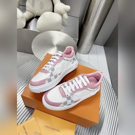 Спортивные кроссовки LV Time Out Классическая форма из гладкой ко