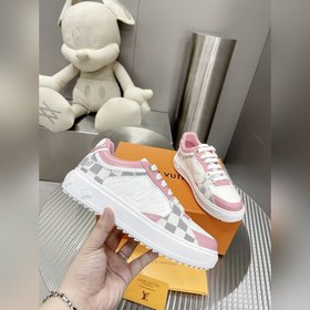 Спортивные кроссовки LV Time Out Классическая форма из гладкой ко