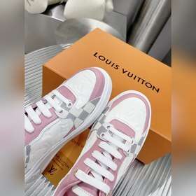 Спортивные кроссовки LV Time Out Классическая форма из гладкой ко