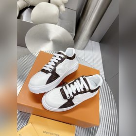 Спортивные кроссовки LV Time Out Классическая форма из гладкой ко