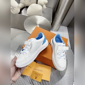 Спортивные кроссовки LV Time Out Классическая форма из гладкой ко