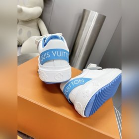 Спортивные кроссовки LV Time Out Классическая форма из гладкой ко