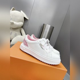 Спортивные кроссовки LV Time Out Классическая форма из гладкой ко