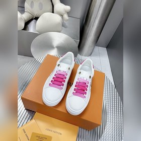 Спортивные кроссовки LV Time Out Классическая форма из гладкой ко