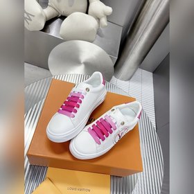 Спортивные кроссовки LV Time Out Классическая форма из гладкой ко