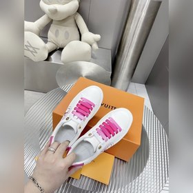 Спортивные кроссовки LV Time Out Классическая форма из гладкой ко