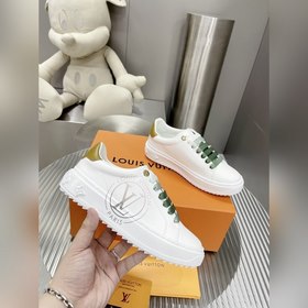 Спортивные кроссовки LV Time Out Классическая форма из гладкой ко