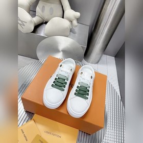 Спортивные кроссовки LV Time Out Классическая форма из гладкой ко