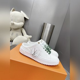 Спортивные кроссовки LV Time Out Классическая форма из гладкой ко