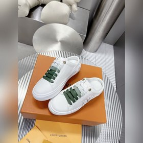 Спортивные кроссовки LV Time Out Классическая форма из гладкой ко