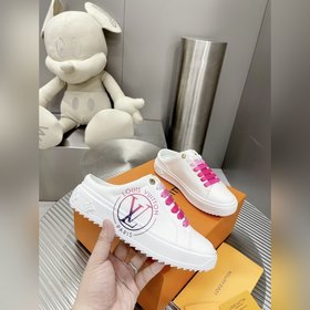 Спортивные кроссовки LV Time Out Классическая форма из гладкой ко