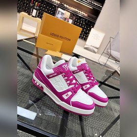 LV Популярные кроссовки для пар Верх из итальянской кожи, яркие ц