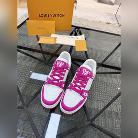 LV Популярные кроссовки для пар Верх из итальянской кожи, яркие ц