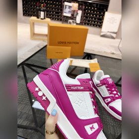 LV Популярные кроссовки для пар Верх из итальянской кожи, яркие ц