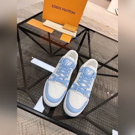 LV Популярные кроссовки для пар Верх из итальянской кожи, яркие ц