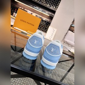 LV Популярные кроссовки для пар Верх из итальянской кожи, яркие ц