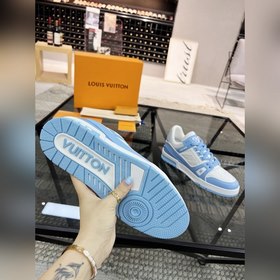 LV Популярные кроссовки для пар Верх из итальянской кожи, яркие ц