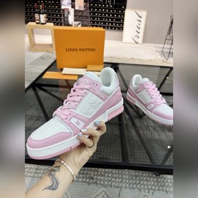 LV Популярные кроссовки для пар Верх из итальянской кожи, яркие ц