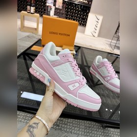 LV Популярные кроссовки для пар Верх из итальянской кожи, яркие ц
