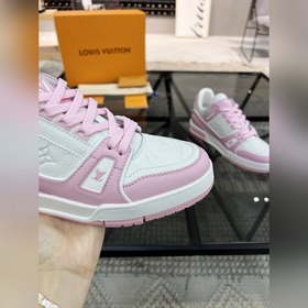 LV Популярные кроссовки для пар Верх из итальянской кожи, яркие ц