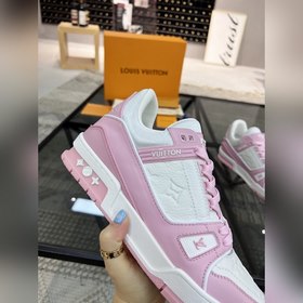 LV Популярные кроссовки для пар Верх из итальянской кожи, яркие ц