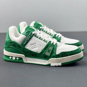Louis Vuitton Луи Виттен Trainer Свободные кроссовки Бело-зеленый
