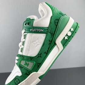 Louis Vuitton Луи Виттен Trainer Свободные кроссовки Бело-зеленый