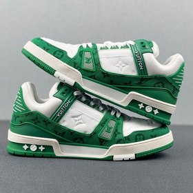 Louis Vuitton Луи Виттен Trainer Свободные кроссовки Бело-зеленый