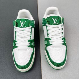 Louis Vuitton Луи Виттен Trainer Свободные кроссовки Бело-зеленый