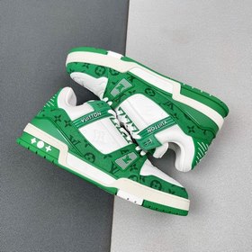 Louis Vuitton Луи Виттен Trainer Свободные кроссовки Бело-зеленый