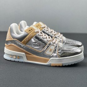 Louis Vuitton Trainer Серебристые кроссовки Верх из эксклюзивно