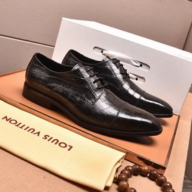 LV Официальные кожаные туфли Кожаные туфли костюму Верх из италья