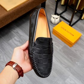 LV ботинки с закругленным носком Импортный верх из кожи первого с
