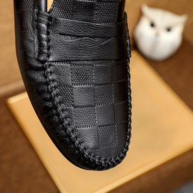 LV ботинки с закругленным носком Импортный верх из кожи первого с