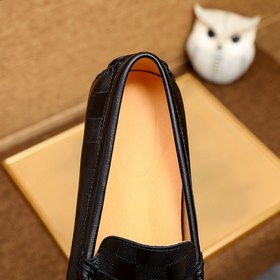 LV ботинки с закругленным носком Импортный верх из кожи первого с