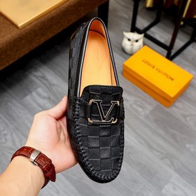 LV ботинки с закругленным носком Импортный верх из кожи бычка, им
