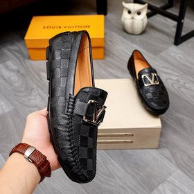 LV ботинки с закругленным носком Импортный верх из кожи бычка, им