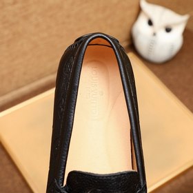 LV ботинки с закругленным носком Импортный верх из кожи первого с